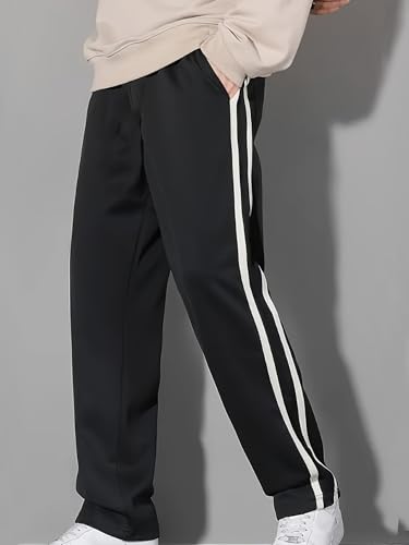 Image of dockstreet Men's /Unisex Open Bottom Drawstring Pure Cotton Stretchable Baggy Jogger Pants