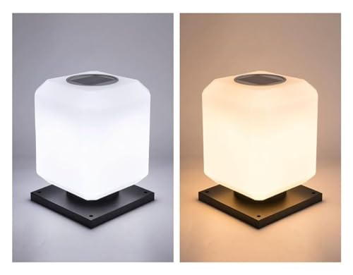 Pilier lampe extérieur contemporain blanc pour architecture moderne - 5