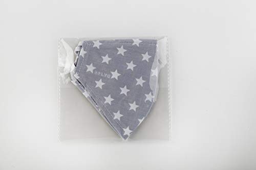 Wiederverwendbare Maske für Erwachsene, genehmigt, UNE 0065, Grau mit weißen Sternen