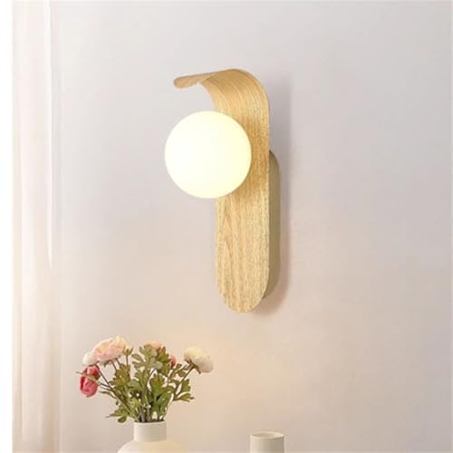 Aplique de pared globo para eliminar sombras molestas en la mesilla del dormitorio