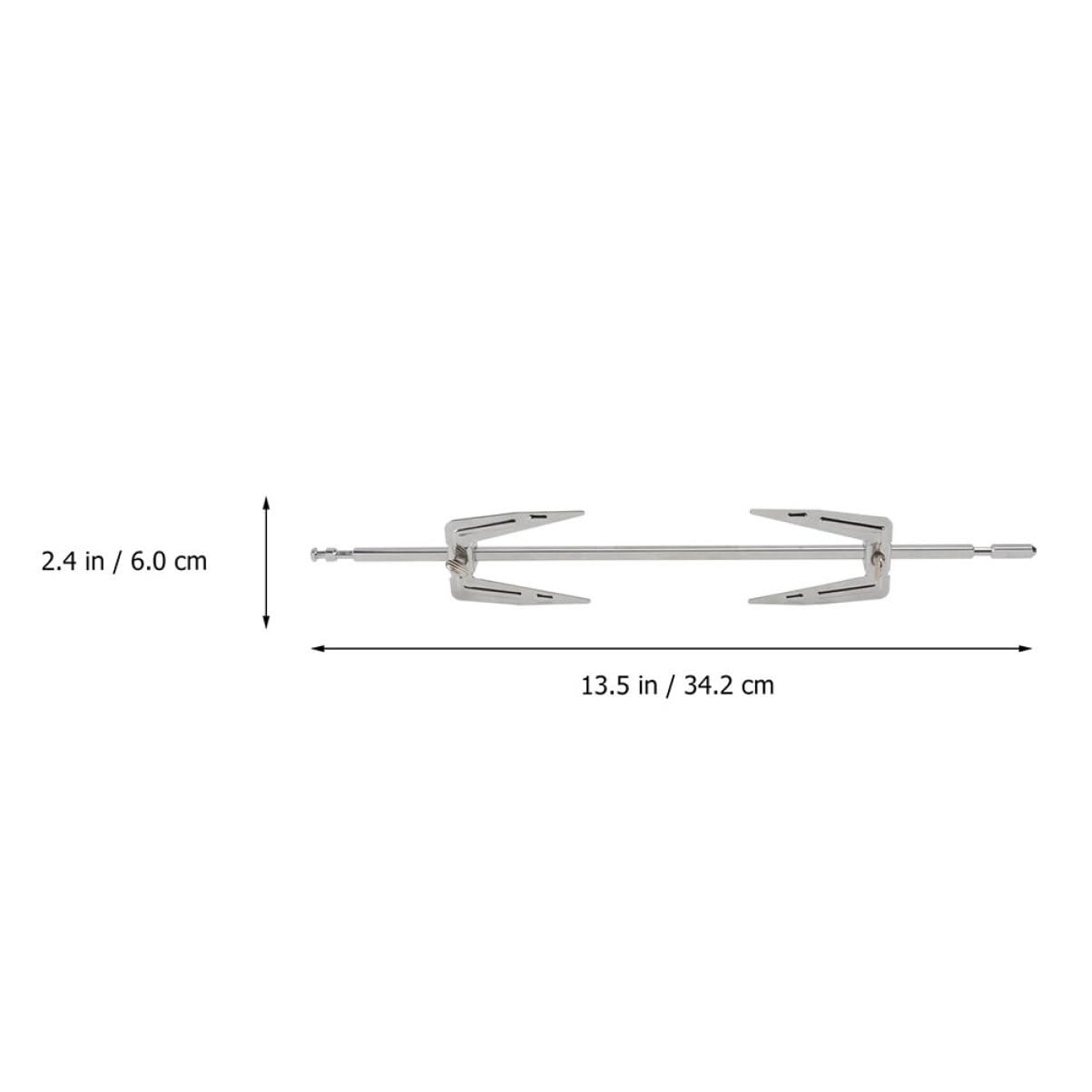 KICHOUSE 2-piece Chicken Grill Fork Set Stainless Steel Chicken Roaster Rack Barbecue Tool for Oven