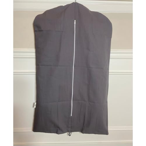 Cotton Canvas Suit Bag, Coat and Garment Cover, Closet Organizer, Hanging Clothing Cover, 24 "W x 35 "H x 1 "D, Storage Containers for Organizing Bedroom (Off White,24x40 inches)2