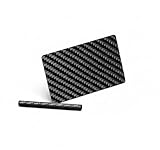 Carbon Fiber Card with RFID Blocker & Straw Set | Secure Metal Wallet Card Protector | Lightweight Minimalist EDC Accessory for Men & Women | Travel, Gifting