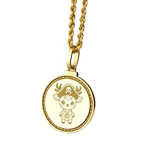 Pendentif argent 925 rond LKBEADS avec collier chaîne de 45 cm gravure Montana