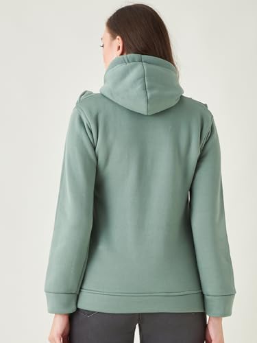 Image of Pivl Women Solid Hooded Casual Jacket For Winter||Winterwear||