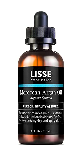 Lisse 100% Pure Moroccan Argan Oil Cosmetic/Therapeutic Grade– Batch Tested And Verified – Premium Quality You Can Trust (4 Oz) #TOP5