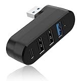 Innovativo design rotante per la comodità dell'utente: l'hub USB dispone di un esclusivo connettore rotante a 90°/180°; offre flessibilità e riduce lo sforzo sulle connessioni; regola l'angolo per adattarsi a spazi ristretti o varie configurazioni di dispositivi; compatto e leggero; è il compagno portatile perfetto per viaggi di lavoro e uffici domestici