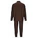 Sinzelimin Mens Casual Set Fashion Multi-Pockets Cargo Jacket and Wide Leg Pant 2 Piece Suit Loose Comfy Tracksuit Suit Coffee 3X-Large