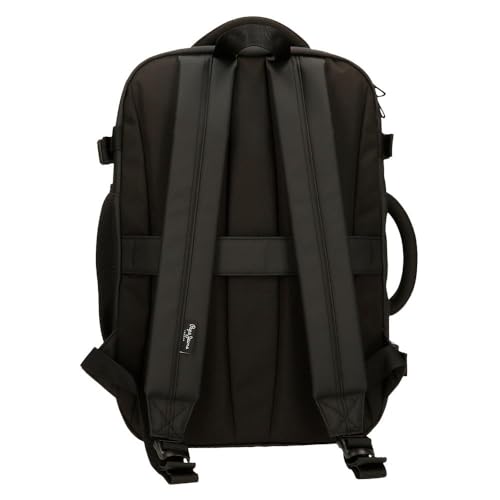 Pepe Jeans Unisex. 7062841 Mochila Para Computador Bromley 24 Preto (Osfa), Casual, PoliéSter - 3