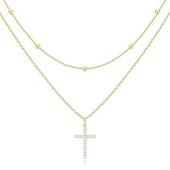 07 Stack Cross Necklace - Gold