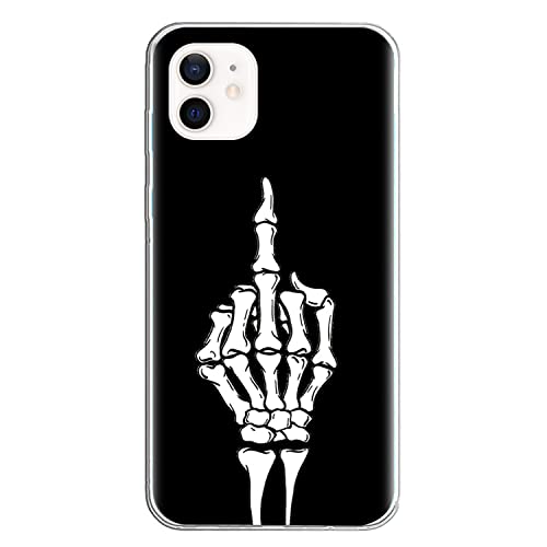 Custodia per cellulare per Halloween compatibile con Apple iPhone 11 trasparente resistente agli urti in morbido antigraffio Bumper ultra sottile con motivo floreale 22 silicone tpu