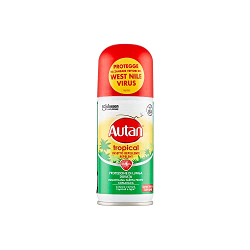 Autan 100 ml - Spray per il corpo Repellente alle zanzare tropicale