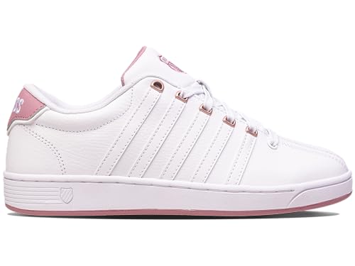 K-Swiss Women's Court Pro II CMF Sneaker, White/Foxglove/Raindrops, 8.5 M