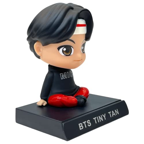 Image of AUGEN Super Hero BTS RJ Action Figure Limited Edition Bobblehead with Mobile Holder for Car Dashboard, Office Desk & Study Table (Pack of 1), Plastic