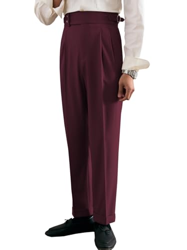 Men's Business Pants Versatile Italian Casual Straight Formal Classic Fit Dress Pants Trousers