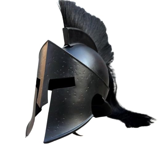 Casque médiéval spartiate en acier pour reconstitution historique et GN
