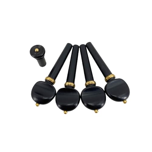 Conboxus 4/4 Violin Accessories kit Full Size Violin Replacement Parts Ebony Concave Surface Brass Ball Instrument replacement parts