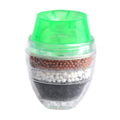 AMSLSIU Filtro de agua de carbón activado, fácil instalación y filtración duradera, purificador grifo útil goma, verde