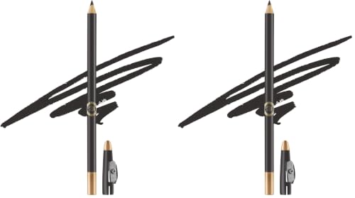 Image of Colors Queen Matte Eyeliner & Lip Liner Enriched with Vitamin A & E | Smooth Application | Highly Pigmented | Long Lasting Lip Liner Pencil with Inbuilt Sharpener (01 - Black) (Pack of 2)