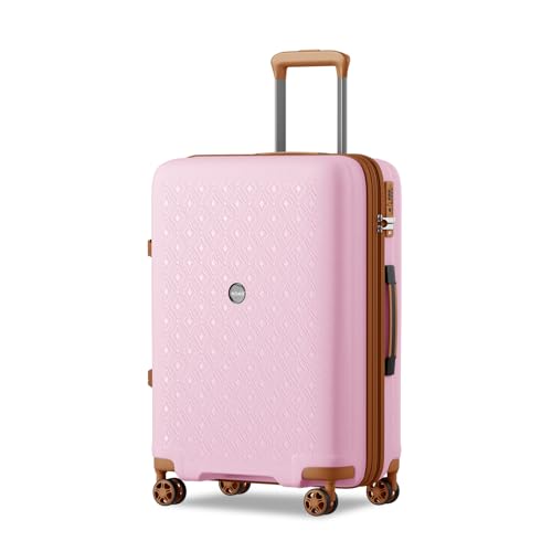 Kono Maleta Mediana 24 Pulgadas Pp Expandible - Portavasos Ajustable, Gancho, Cremallera Antirreventón, Cerradura Tsa, 4 Ruedas 360 Rosa Marrón Kono Maleta Mediana 24 Pulgadas Pp Expandible - Portavasos Ajustable, Gancho, Cremallera Antirreventón, Cerradura Tsa, 4 Ruedas 360 Rosa Marrón