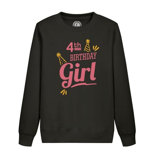 Sweatshirt 4th Birthday Girl vêtement fête et cadeau anniversaire