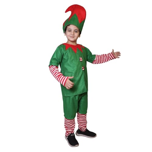 Image of Kaku Fancy Dresses Elf Costume for Kids Fancy Dress Outfit for Christmas Events