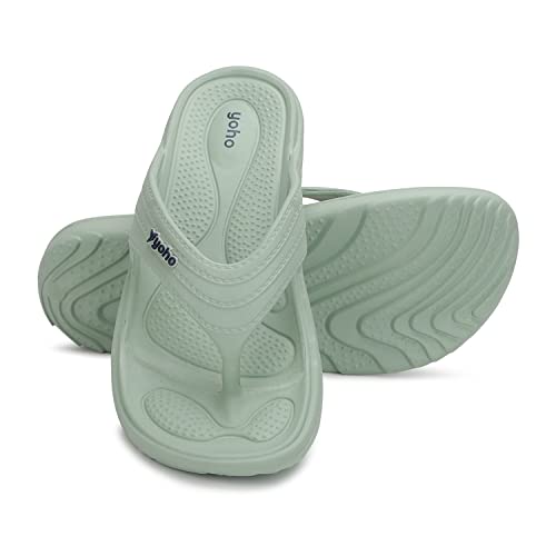 Image of YOHO Drizzle Soft Slippers for Women, Mild Acupressure, Lightweight, Anti Skid & Slip, Diabetic Footwear for Woman, Home Wear Bathroom Chappal for ladies | Waterproof Monsoon & Rainy Footwear