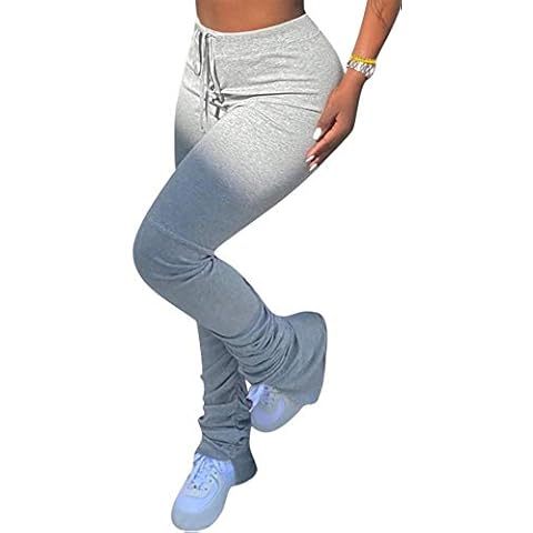 Lucuna Joggers for Women Casual Sports Soft Athletic Tummy Control Pants for Running Cycling Yoga Workout Cover