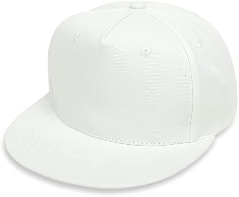 Kids Boy Girl Baseball Cap Baby Sun Hat Adjustable Toddler Trucker Hats with Flat Brim for Summer Outdoor (Z-White, 2-4T)