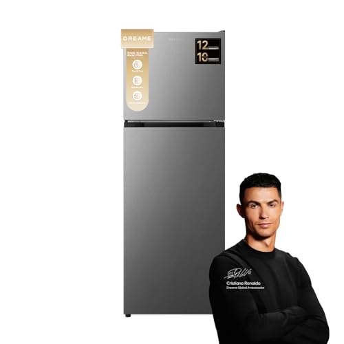 Dreame Refrigerator Gross 440L and Net 348L, Total No Frost Multi-Air Flow, Inverter Compressor, Humidity Control Crisper, Digital Touch Control, Adjustable Shelf, Twist Ice Maker, Titanium Silver