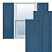 Ekena Millwork TFP001SK12X045HB True Fit PVC Shaker Fixed Mount Shutters, 12"W x 45"H, Sojourn Blue