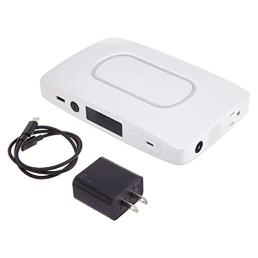 HALO Power Station 100, Portable 110VAC/100Watt w/AC Outlet, USB Ports, Wireless Phone Charging Station, Floodlight, Carry-on Approved, Pearl White