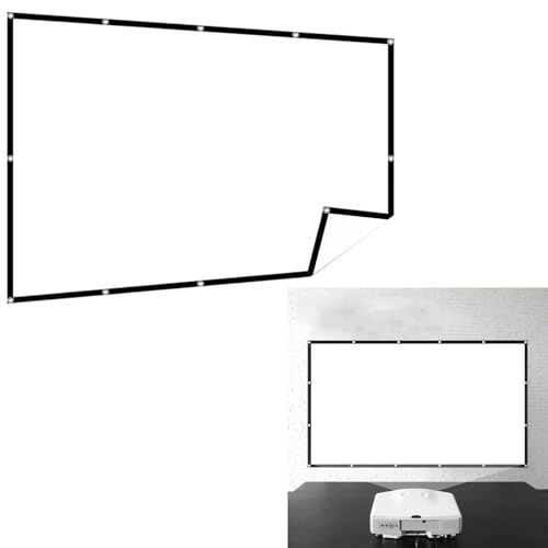 MRVAKDYDI Écran de Projection déroulant, Écran de Projection 60-200 Pouces 4:3/16:9 Blanc(0.672916667,100 inch Screen)