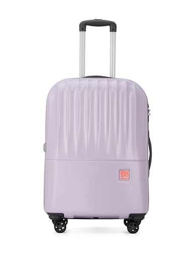 Image of Genie Palm Plus 66cm Trolley Bag, Hard Side 8 Wheel Carry on Luggage - Lavender, Travel Bag for Women