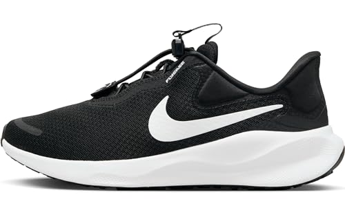 Nike Revolution 7 FlyEase Damen-Laufschuh für einfaches An- und Ausziehen, Black/White, FN7999-001, 38.5 EU (W 7.5 US)