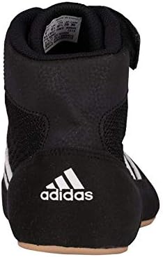 DELA DISCOUNT 31FFBVMgWCL._AC_ adidas Men's HVC Wrestling Shoe, Black/White/Iron Metallic, 10.5  