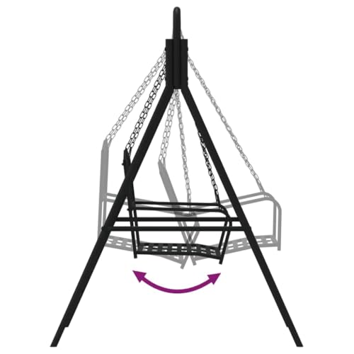 Asiento estable para uso al aire libre en acero negro elegante 7