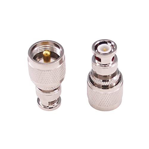 RFaha 2pcs BNC Male to UHF Male PL259 PL-259 RF Coax Coaxial Adapter Connector for Radios Wi-Fi Telecom(F104-2) - Image 2
