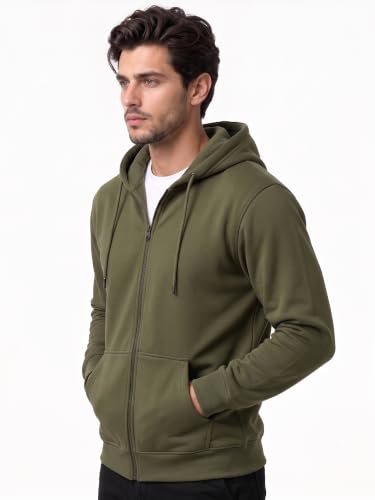 Image of XENOVAURBAN Zipper Hoodie for Men /Women | Unisex fit Cotton Fleece Hooded Sweatshirt - Zipper