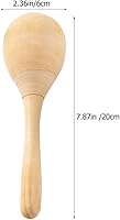 Vista 5 de Vaguelly Maracas de madera, 20 maracas de madera, maracas en blanco, sin terminar, pintadas a mano, maracas, fiesta mexicana, maracas, instrumentos