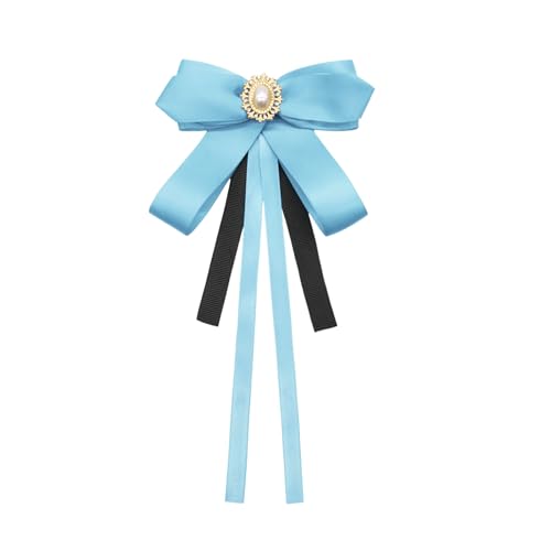 Image of LJBFNN Womens Bow Tie, Clip on Bow Ties Pre Tied Bowtie for Women Girls Ribbon Rhinestone Bow Tie for Shirt Uniform Wedding
