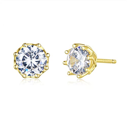 Boucles d'oreilles étincelantes de fiançailles pour femme en oxyde de zirconium