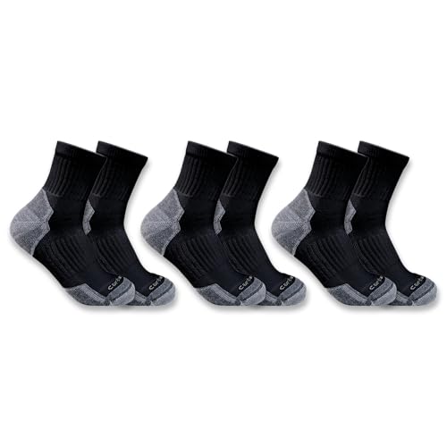 Carhartt Men's Midweight Cotton Blend Quarter Sock 3 Pack Socks (pack of 1)