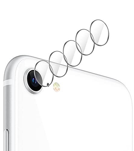GIOPUEY Caméra Arrière Protecteur Compatible avec iPhone SE 2022, [Lot de 5] 2.5D Verre Trempe [Ultra-Mince] [N'affecte Pas l'imagerie] Protection écran...