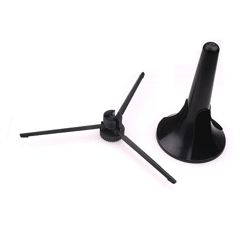 BESTonZON Trumpet Holder Stand Portable Foldable Metal Bracket Felt Pad Tripod Design for Trumpet Music Instrument Accessory