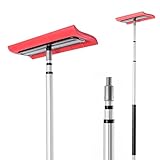 Snow Rakes Roof Rake, Extendable 5-12 Ft (18 Ft Reach) with Lightweight Aluminum & Soft Foam Pad for Safe Snow Removal & Solar Panel Cleaning