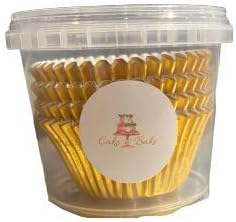Gold Foil Cake Muffin Baking Cases x 60