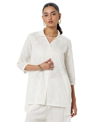 Image of BIBA Cotton Solid Straight Casual Kurtas