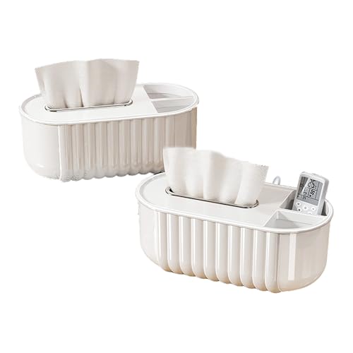 White Tissue Box Rectangular, Tissue Box with Storage, High-end Fashion