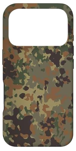 Flecktarn 迷彩柄 ドイツ柄 陸軍 ミリタリー スマホケース iPhone 17 Pro 用